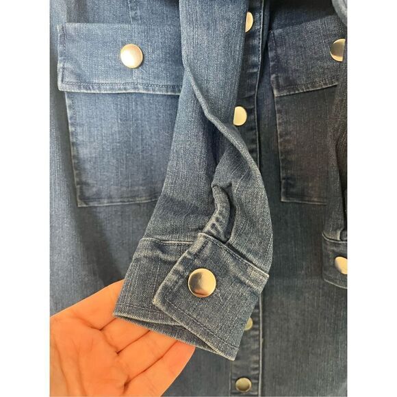 Denim Blvd Tied To You Strapless Denim Dress NEW - Picture 4 of 6